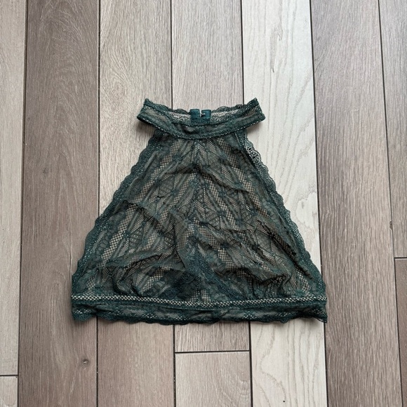 Free People Green Lace Halter Bralette | Size: Medium | Excellent Condition - Picture 1 of 3